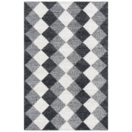 Safavieh 5 x 8 ft. Kilim Contemporary Rectangle Rug, Black & Ivory KLM152A-5